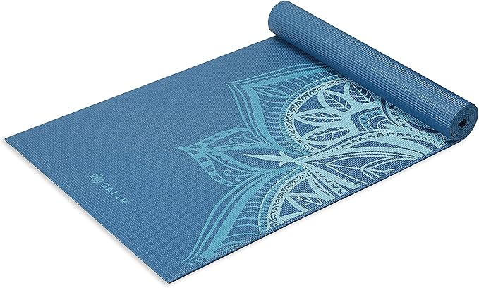 Gaiam Yoga Mat - Premium 6mm Print Extra Thick Non Slip Exercise & Fitness Mat for All Types of Yoga, Pilates & Floor Workouts (68"L x 24"W x 6mm Thick) - Bloomnest