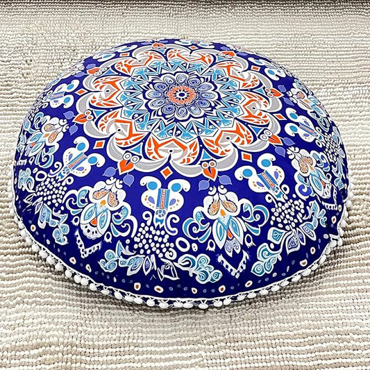 32 in Meditation Floor Cushion, Round Large Floor Pillow for Adult, Yoga Pillows for Sitting On Floor, Boho, Memory Foam Filling - Bloomnest