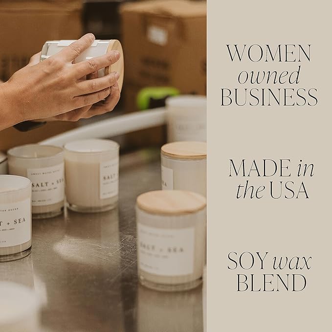 Sweet Water Decor Christmas Candle - Christmas Tree, Apple Cider, and Cinnamon, Winter Holiday Scented Soy Candles for Home - 11oz White Jar, 50+ Hour Burn Time, Made in The USA - Bloomnest