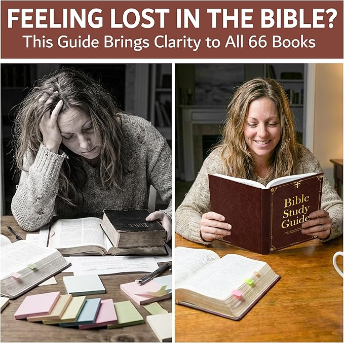 Bible Study Guide for Women & Men – Beginner-Friendly Study of All 66 Books with Life Application & Reflection Notes | Premium Lay-Flat Hardcover Devotional Journal - Bloomnest
