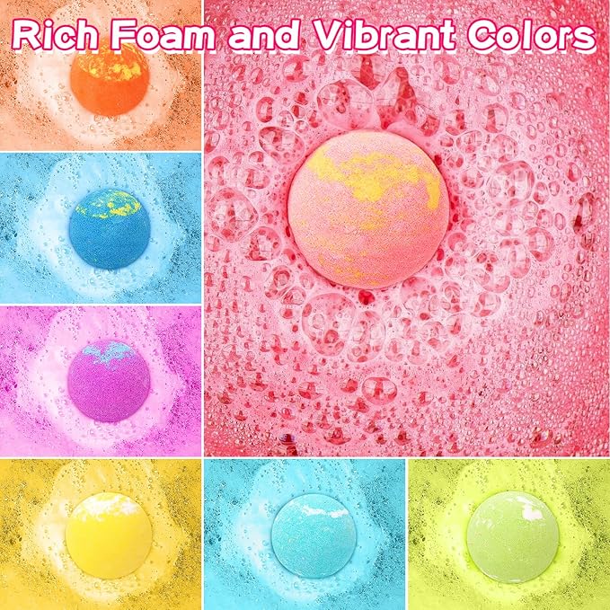 Bath Bombs for Kids with Surprise Inside Princess Toys Natural Bath Bombs Handmade Spa Organic Bubble Bath Bomb Bath Fizzy with Jewelry Set Girls Birthday Christmas Gift - Bloomnest