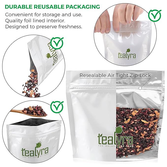Tealyra - Grandma's Garden Berry - Fruit Tea Blend - Hibiscus and Berries Based Herbal Loose Leaf Tea - Vitamines Rich - Caffeine-Free - Hot and Iced Tea - 220g (8-ounce) - Bloomnest