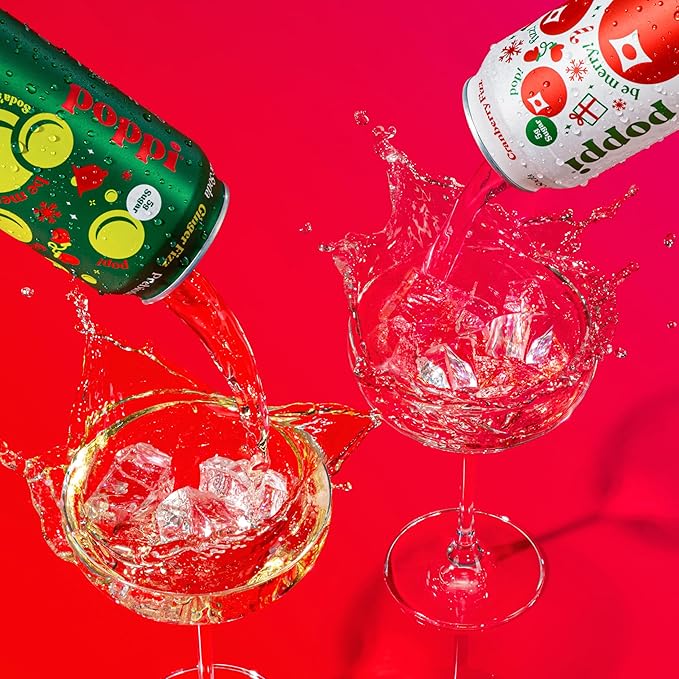 Poppi Sparkling Prebiotic Soda Beverage with Apple Cider Vinegar, Seltzer Water and Fruit Juice, Naughty or Nice Variety Pack, 12 Fl Oz, Pack of 12, Packaging May Vary - Bloomnest