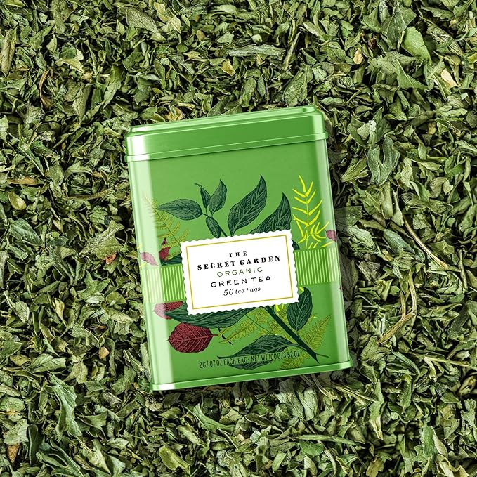 Life Plus Style Gourmet Secret Garden Organic Green Tea Caffeinated Natural Pure Unsweetened Smooth & Refreshing Hot or Iced Rich in Antioxidants Gluten Free Support Health Eco Conscious 50 Tea Bags - Bloomnest