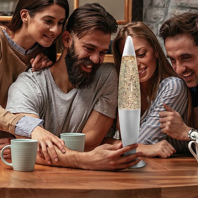 Jambo 16-Inch Silver Star Glitter Lamp I Beautiful Liquid Lamp I Entertaining for Adults and Kids I Perfect Holiday Gift - Bloomnest