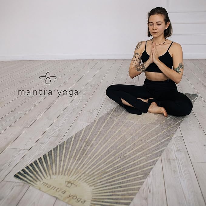 Mantra Yoga Travel PRO 1.5mm - Foldable Fitness & Exercise Mat with Bag | Lightweight, Compact & Eco-Friendly | Non-Slip & Washable | For All Types of Yoga | 72" L x 24" W | 2.6 lbs