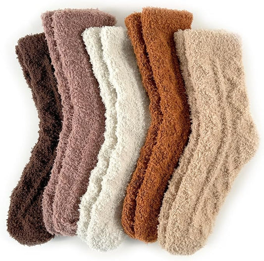 TEHOOK Warm & Cozy Valentines Gifts for Women, Fluffy Fuzzy Plush Sleeping Slipper Socks - Soft Warm Fabric