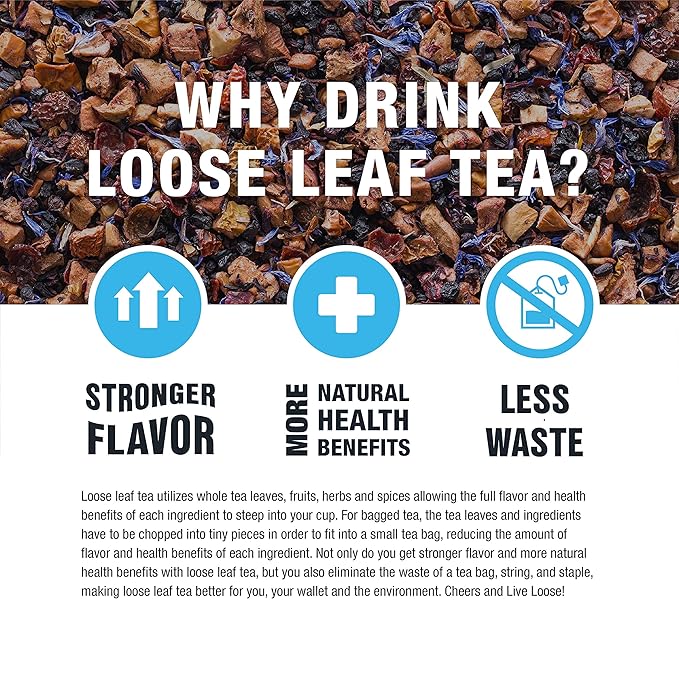 Tiesta Tea - Ginger Citrus Herbal Loose Leaf Tea, Lemon Ginger with Mint & Chamomile Blend, Caffeine-Free, Brew Hot or Iced, Makes Up to 200 Cups, Resealable Bulk Pouch, 12 Ounce - Bloomnest