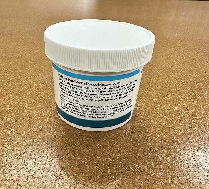 Wellness Professional Arnica Therapy 4oz Massage Cream, Cream for Bruising, Olive Oil, Arnica Extract, Unscented, Hypoallergenic, Natural, Skin Moisturizing & Hydrating, Deep Tissue, Wellness - Bloomnest