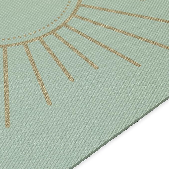 Gaiam Yoga Mat - Premium 6mm Print Extra Thick Non Slip Exercise & Fitness Mat for All Types of Yoga, Pilates & Floor Workouts (68"L x 24"W x 6mm Thick) - Bloomnest