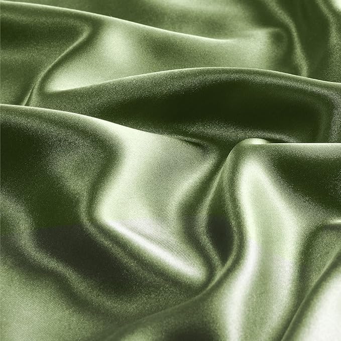 BEDELITE Satin Body Pillow Cover, Super Soft and Cooling Body Pillow Pillowcase for Hair and Skin, Breathable Silky Full Long Pillowcase Cover(20"x54", Cedar Green) - Bloomnest