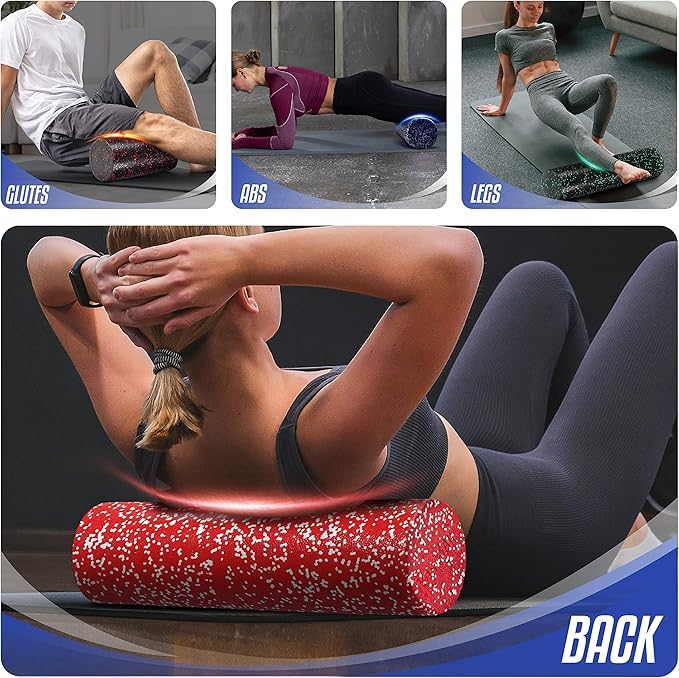 Yes4All High-Density EPP Round Back Roller Foam, Exercise Foam Roller for Yoga, Pilates & Stretching - 12, 18, 24, 36 inch - Bloomnest
