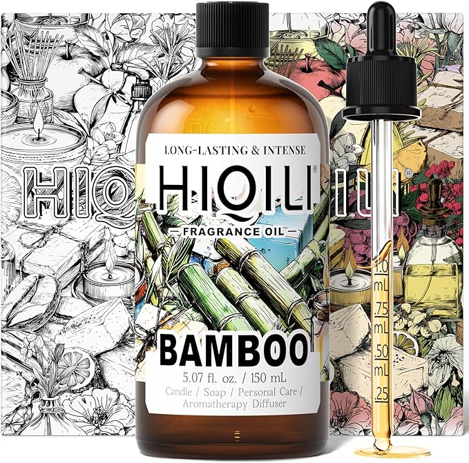 HIQILI Bamboo Fragrance Oil for Scent Diffuser, Idea for Candle & Soap Making, DIY Room Air Fresheners, New Car Scent - 5.07 Fl Oz - Bloomnest