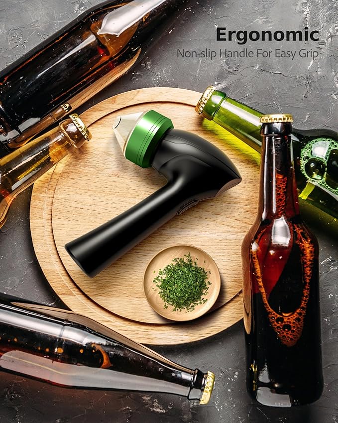 Electric Herb Grinder, Spice Grinder Electric for Kitchen, Type-C Rechargeable, Portable and Compact Design, Efficient Grinding with No Waste, Long-Lasting, Kitchen Tools - BLACK - Bloomnest