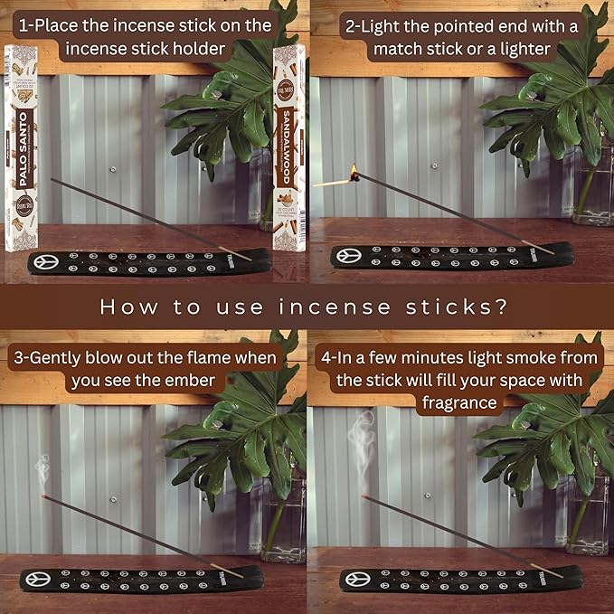 Trumiri Incense Combo Pack - 40 Incense Sticks - 20 Palo Santo + 20 Sandalwood - All Natural