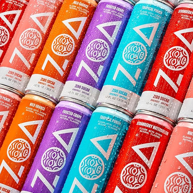 ZOA Zero Sugar Energy Drinks, Green Apple - Sugar Free with Electrolytes, Healthy Vitamin C, Amino Acids, Essential B-Vitamins, and Caffeine from Green Tea - 12 Fl Oz (12-Pack) - Bloomnest