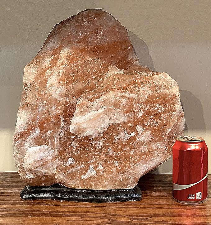 Giant Special Effect Natural Himalayan Crystal Rock Salt Lamp With Custom Base 45~55 lbs - Bloomnest