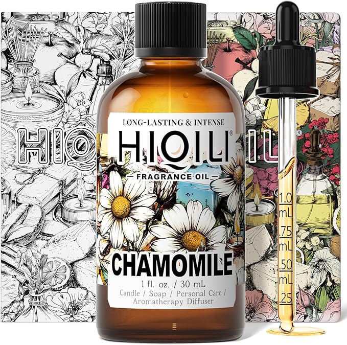 HIQILI Chamomile Fragrance Oil for Candle, Soap Making, Use in Essential Oil Diffusers, Add to Body Lotion, Laundry Dryer Balls - 1 Fl Oz HIQILI