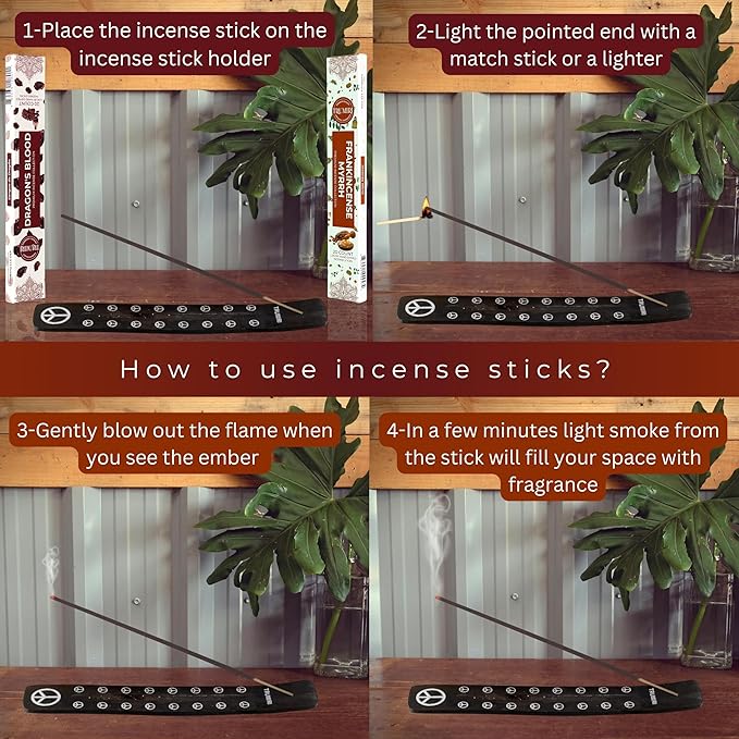 Trumiri Incense Sticks - Combo Pack of 40 Insence-Sticks - 20 Dragons Blood + 20 Frankincense Myrrh - Insenses - Insents - Incents - Inscense - Incence - Incienso - All Natural Incense Sticks TRUMIRI