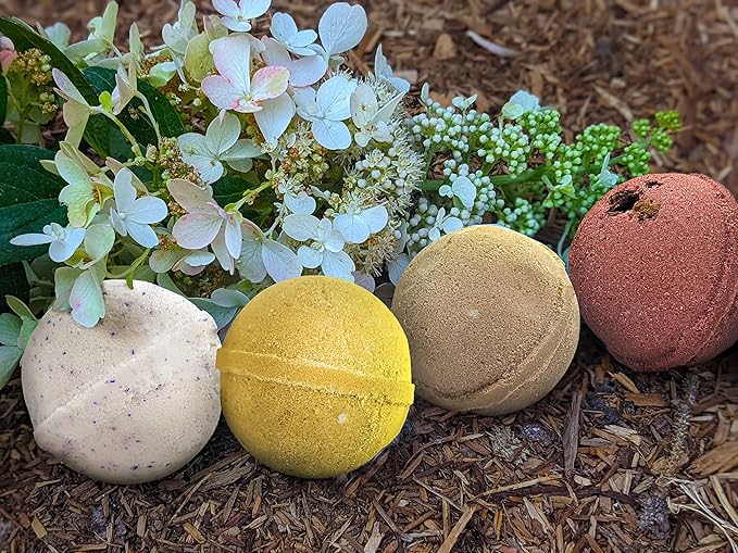 Legends Creek Farm, Goat Milk Botanical Bath Bomb Bundle, Shea Butter & Sunflower Oil, Hydrate and Relax, 18 Oz Total (4-Pack) (Madagascar Vanilla, Sandalwood Patchouli, Wild Jasmine Rose, & Lavender) - Bloomnest