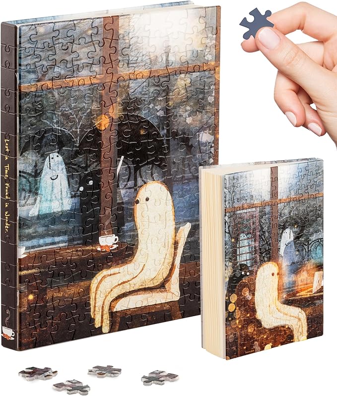 PieceRelax A5 Puzzle Journal for Adults, 300 Piece Plastic Jigsaw Book Cover (Includes Notebook) - Katherine Blower - Warm Glow, Unique Gift [YA1072] - Bloomnest