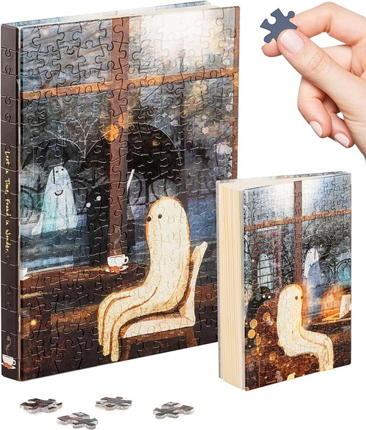 PieceRelax A5 Puzzle Journal for Adults, 300 Piece Plastic Jigsaw Book Cover (Includes Notebook) - Katherine Blower - Warm Glow, Unique Gift [YA1072] - Bloomnest