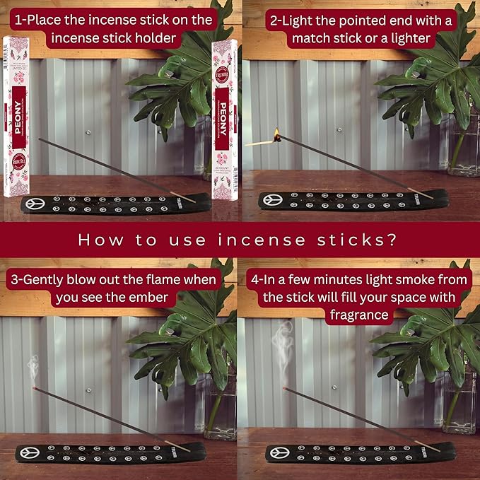 TRUMIRI Peony Incense Sticks - Total 40 Sticks - Dual Pack of 20 TRUMIRI