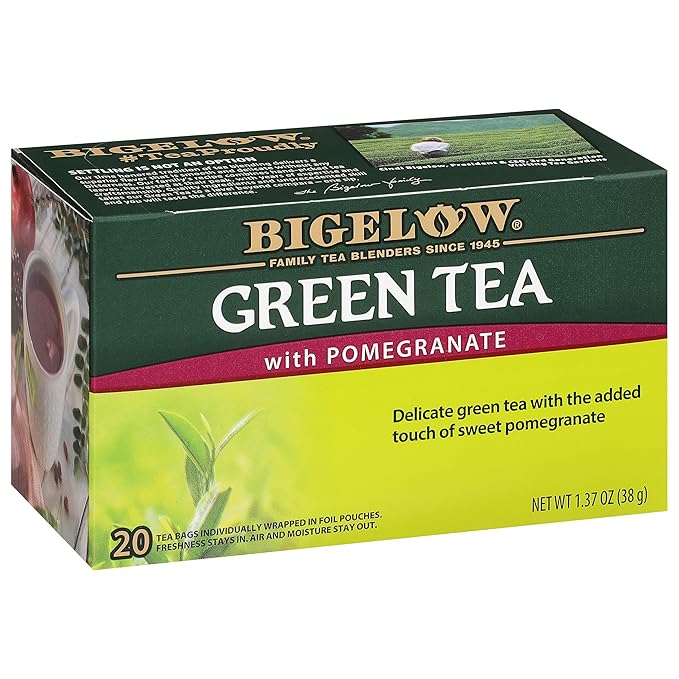 Bigelow Green Tea with Pomegranate Tea Bags, 20 ct - Bloomnest