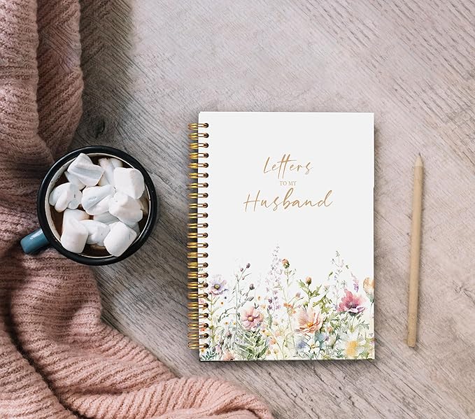 Memorial Gifts for Loss of Husband - Grief Journal, Sympathy Gifts Bereavement Gifts for Loss of Husband, In Memory of Husband, Letters to My Husband Spiral Journal Notebook 5.5x8.3 - Bloomnest