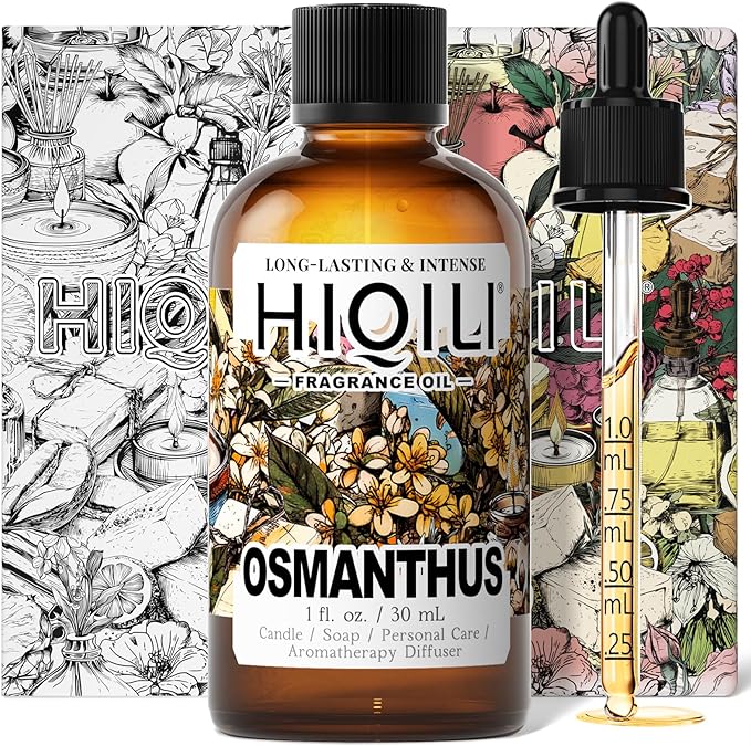HIQILI Osmanthus Fragrance Oil, for Body Spray, Diffuser Use, Candle, Soap, and Women Perfume Making, Scented Essential Oil - 1 Fl Oz - Bloomnest