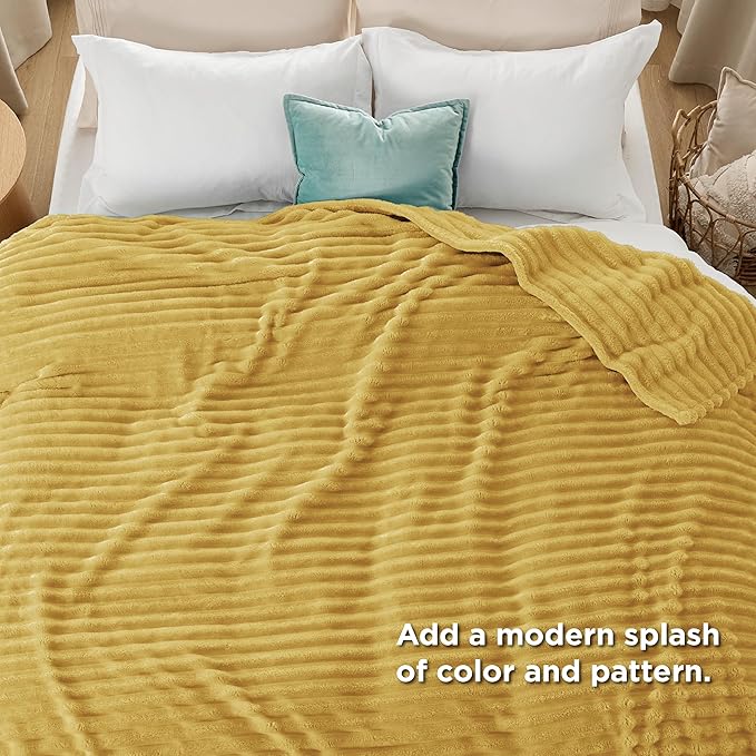 Bedsure GentleSoft Honey Fleece Blanket for Couch - Cozy Soft Blankets for Women, Cute Small Throws for Girls, 108x90 Inches - Bloomnest