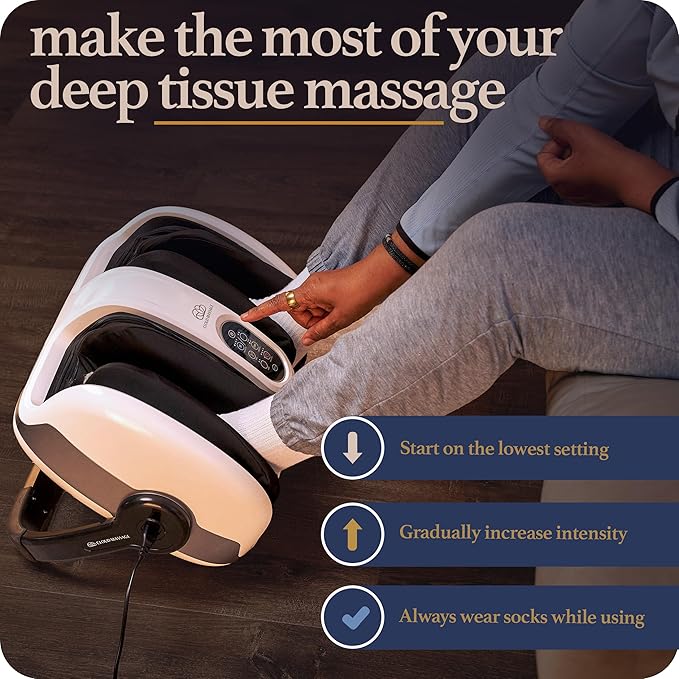 Cloud Massage Shiatsu Foot Massager with Heat – Deep Kneading for Pain Relief – Perfect for Father’s Day, Circulation & Relaxation – Ideal for Plantar Fasciitis, Neuropathy & Arthritis - Bloomnest