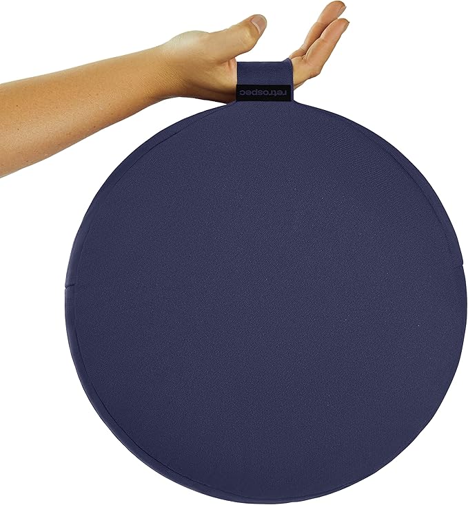 Retrospec Sedona Zafu Meditation Cushion Filled w/Buckwheat Hulls - Yoga Pillow for Meditation Practices - Machine Washable 100% Cotton Cover & Durable Carry Handle, Round - Bloomnest