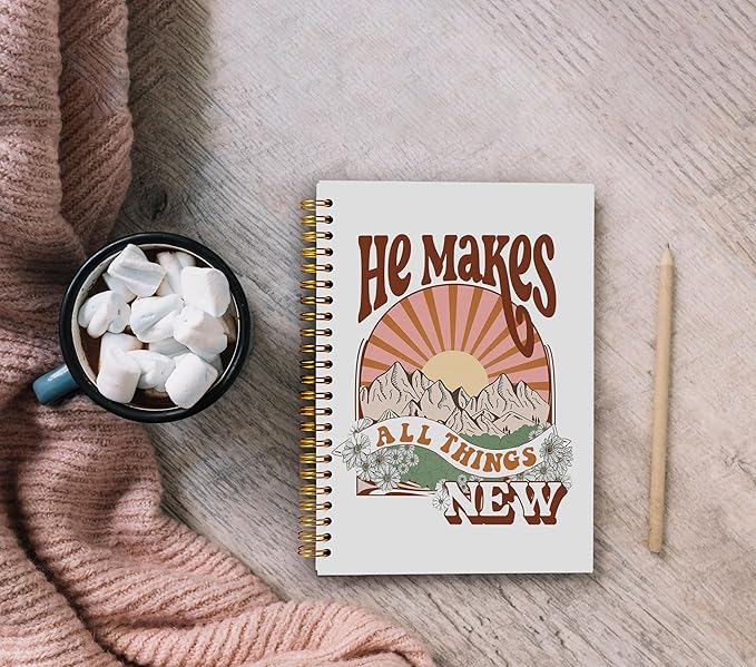 Christian Spiral Notebook,Christian Journal,Christian Notebook for Women Men Writing,Bible Cover Spiral Notebook 8.3×5.5 Inch - Bloomnest