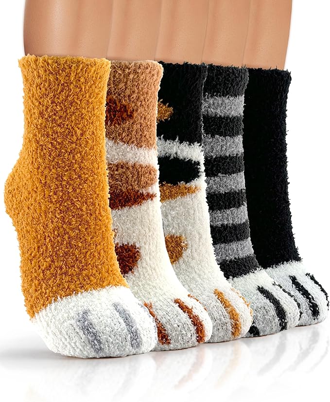 TEHOOK Warm & Cozy Valentines Gifts for Women, Fluffy Fuzzy Plush Sleeping Slipper Socks - Soft Warm Fabric - Bloomnest