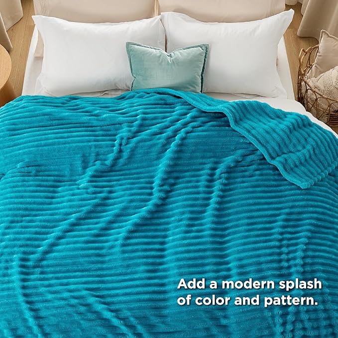 Bedsure GentleSoft Teal Full Blanket for Bed - Cozy Soft Blankets for Women, Cute Large Throws for Girls, 84x90 Inches - Bloomnest