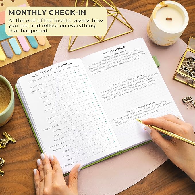 Clever Fox Gratitude Journal – Happiness, Positivity & Affirmation Daily Journal – Inspirational Daily Notebook – 3 Months, A5 (Spring Green) - Bloomnest