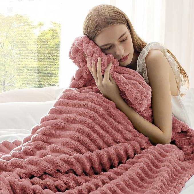 Bedsure GentleSoft Dusty Pink Twin XL Blanket for Bed - Cozy Soft Blankets for Women, Cute Small Fleece Throws for Girls, Birthday Gifts for Women Decor Gifts for Mom, 66x90 Inches - Bloomnest