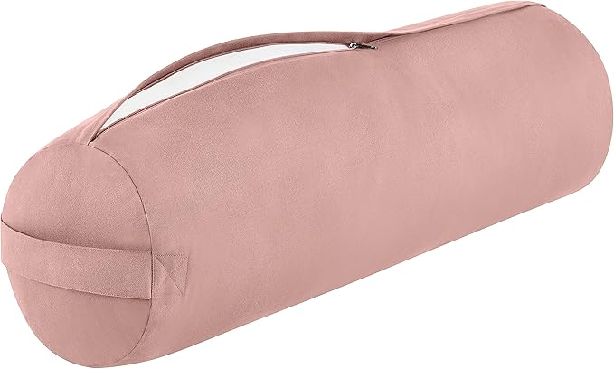 Retrospec Retrospec Sequoia Yoga Bolster Pillow - Meditation Cushion for Yoga Practices - Includes Machine Washable 100% Cotton Cover & Durable Carry Handle - Bloomnest