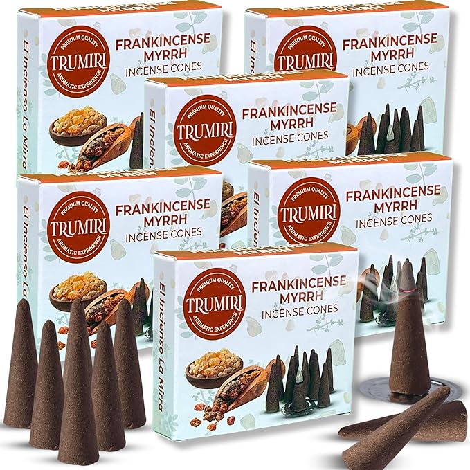 Frankincense Myrrh - Scented Incense Cones - 60 Cone Incense Packs TRUMIRI