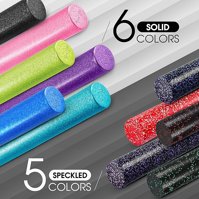 Yes4All High-Density EPP Round Back Roller Foam, Exercise Foam Roller for Yoga, Pilates & Stretching - 12, 18, 24, 36 inch - Bloomnest
