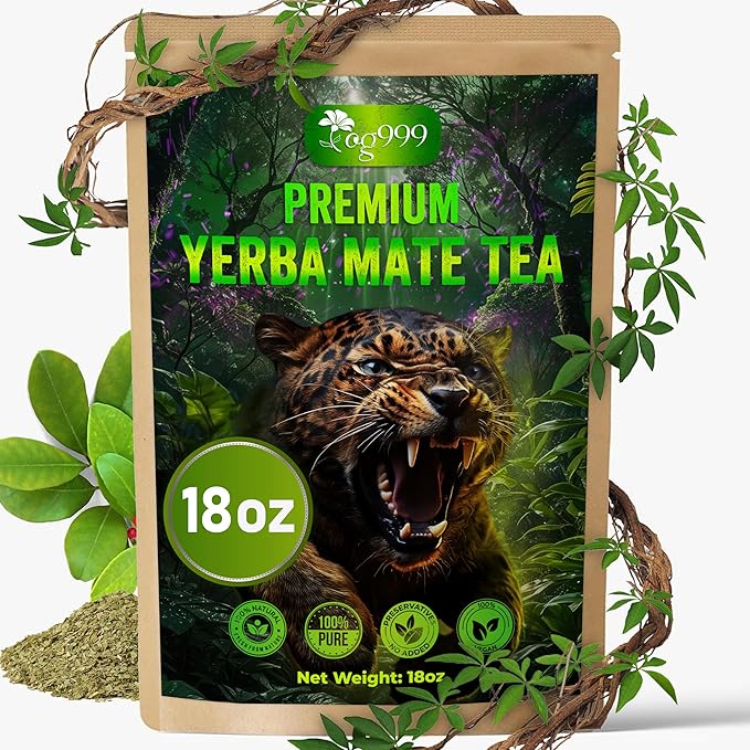 TOG999, Premium 18oz Yerba Mate Tea, Hi-Caffeine, Super-Green Yerba Mate| No Dust| Fresh - Never Aged (Ilex Paraguariensis), Cultivated from Argentina - Rich in Antioxidants and Plant Nutrients. - Bloomnest