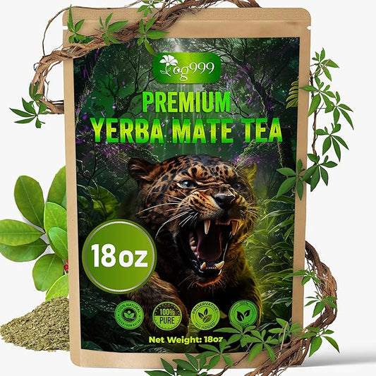 TOG999, Premium 18oz Yerba Mate Tea, Hi-Caffeine, Super-Green Yerba Mate| No Dust| Fresh - Never Aged (Ilex Paraguariensis), Cultivated from Argentina - Rich in Antioxidants and Plant Nutrients. - Bloomnest