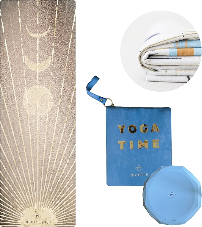 Mantra Yoga Travel PRO 1.5mm - Foldable Fitness & Exercise Mat with Bag | Lightweight, Compact & Eco-Friendly | Non-Slip & Washable | For All Types of Yoga | 72" L x 24" W | 2.6 lbs