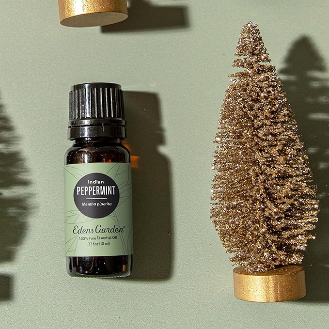 Edens Garden Peppermint- Indian Essential Oil- 100% Pure Premium Grade, Undiluted, Natural, Therapeutic, Aromatherapy, The Best for Diffuser, Face, Candle, Humidifiers 10 ml (.33 fl oz) EdensGarden
