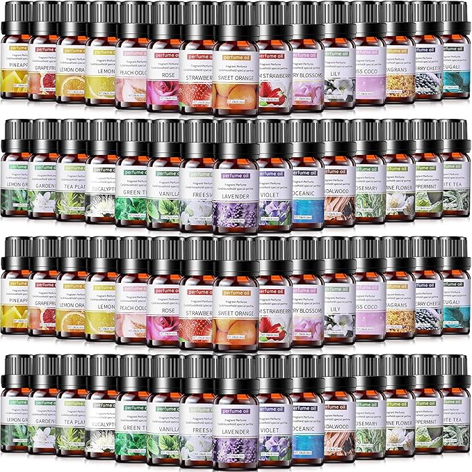 Nuanchu 78 Pcs Essential Oils Set 10ml Fragrance Oil Aromatherapy Kit for Diffuser Humidifier Aromatherapy-Oils for Candle Bath Bombs Making - Bloomnest