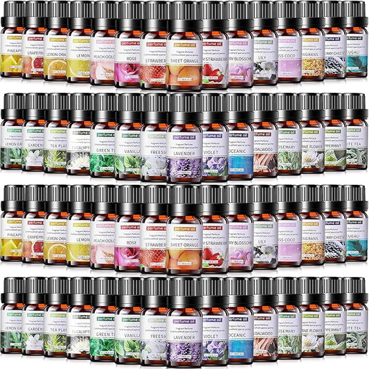 Nuanchu 78 Pcs Essential Oils Set 10ml Fragrance Oil Aromatherapy Kit for Diffuser Humidifier Aromatherapy-Oils for Candle Bath Bombs Making - Bloomnest