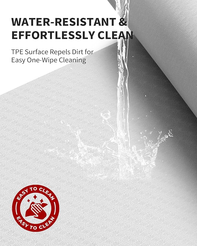 CAMBIVO Large Yoga Mat (6'x 4'), Extra Wide Workout Mat for Men and Women, Yoga Mat Thick 1/3 &1/4 Exercise Mats for Home Workout, Yoga, Pilates (Black,1/4 inch)