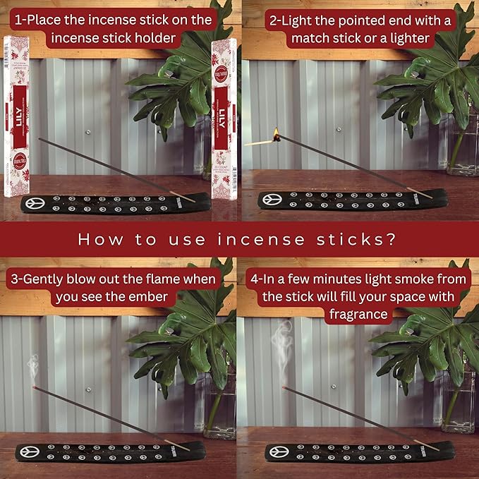 Lily Incense Sticks - Total 40 Insence-Sticks - Dual Pack of 20 Insense - Inciensos - Inscents - Natural Non Toxic Ingredients - Incents - Incence - Inscense - Insents TRUMIRI