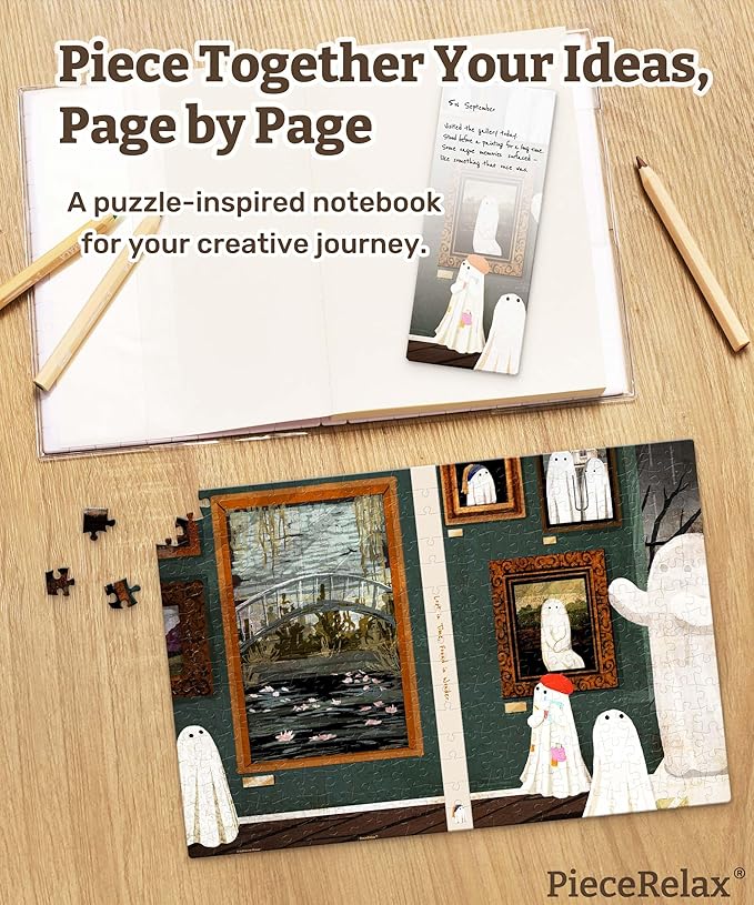 PieceRelax A5 Puzzle Journal for Adults, 300 Piece Plastic Jigsaw Book Cover (Includes Notebook) - Katherine Blower - The Gallery, Unique Gift [YA1073] - Bloomnest
